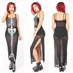 Iron Fist Bone Deep Mesh Maxi Dress NWT